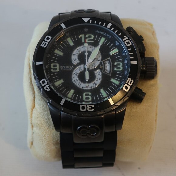 Mens Invicta Corduba Diver Black Rubber/Silver Watch Model #4902 - Picture 1 of 7